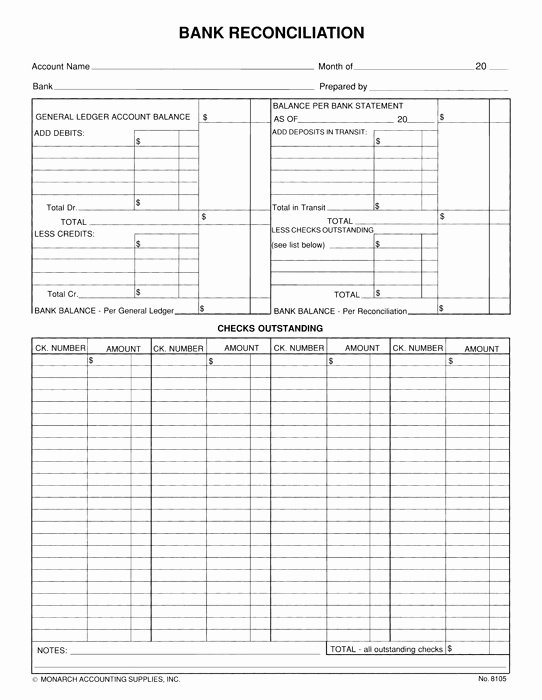 Blank Bank Statement Template New Bank Reconciliation Template