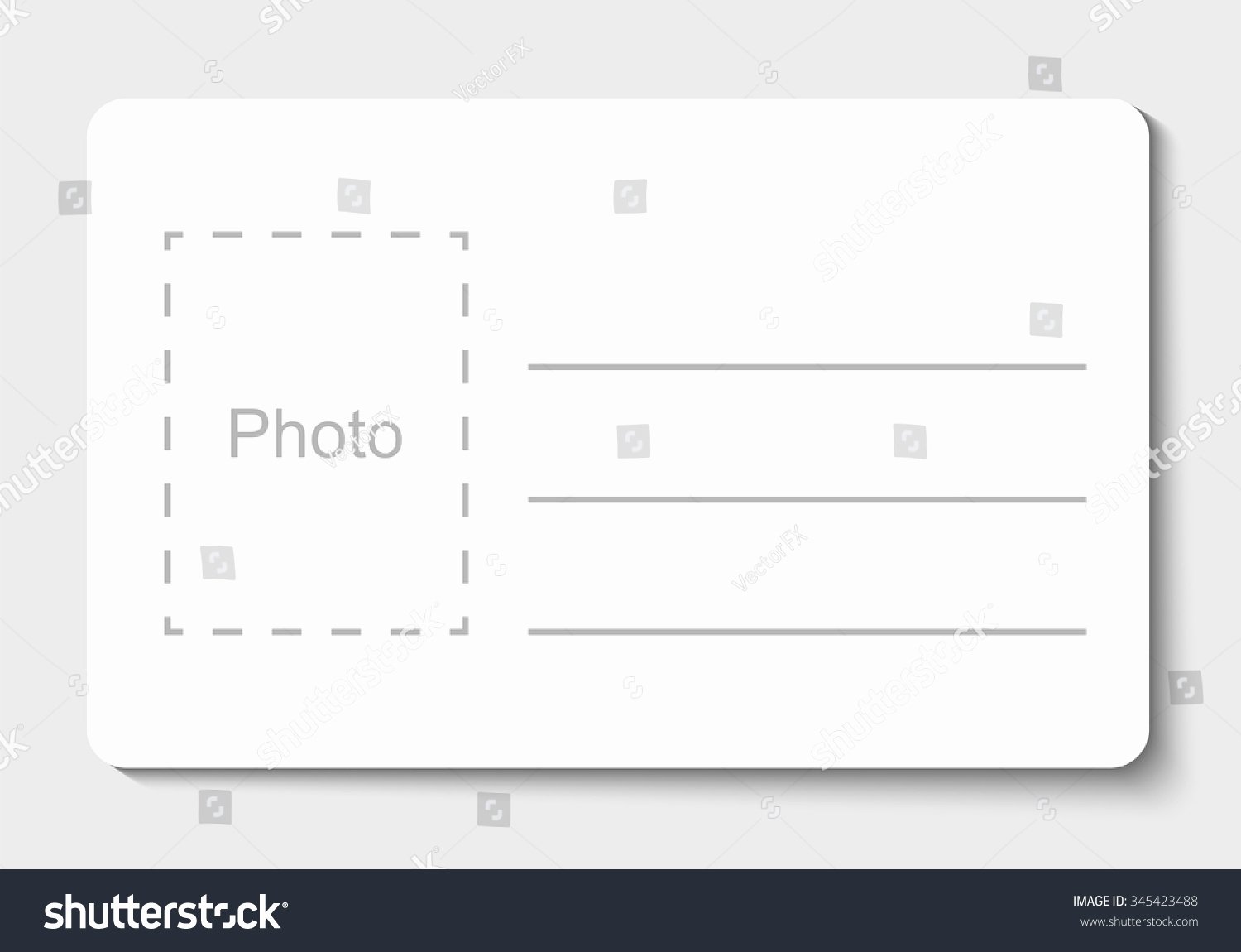 Blank Id Card Template Inspirational Empty Blank Id Card Vector Illustration Stock Vector