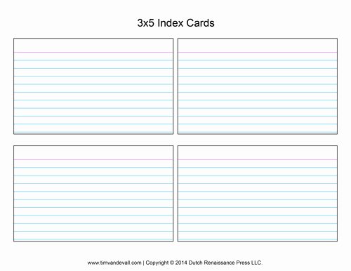 Blank Index Card Template Best Of Printable Index Card Templates 3x5 and 4x6 Blank Pdfs