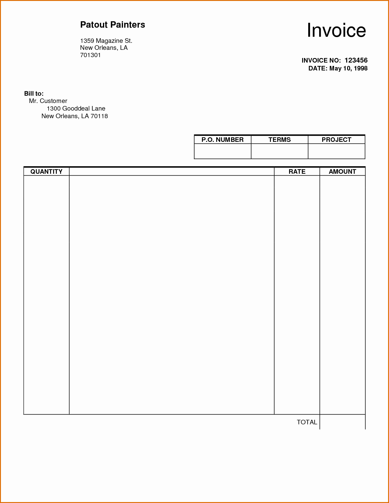 Blank Invoice Template Pdf Lovely 8 Blank Invoice Template Pdf