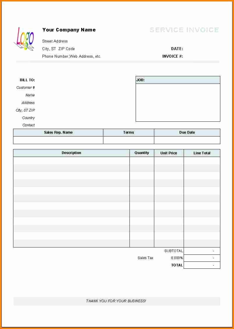 Blank Invoice Template Word Awesome 8 Billing Invoice Samples Blank