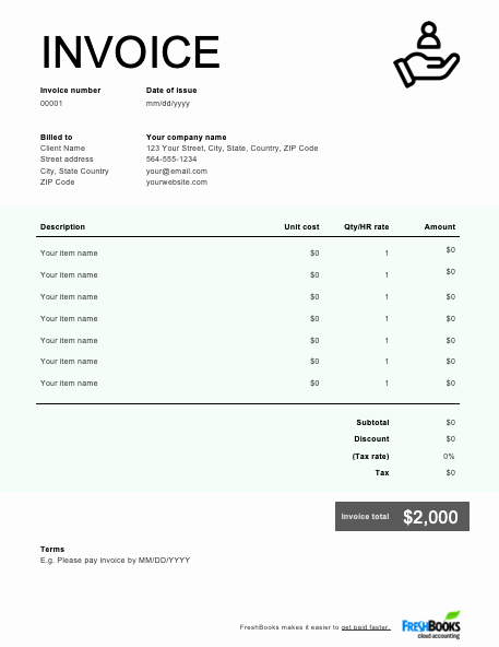Blank Invoice Template Word Best Of Services Rendered Invoice Template Free Download