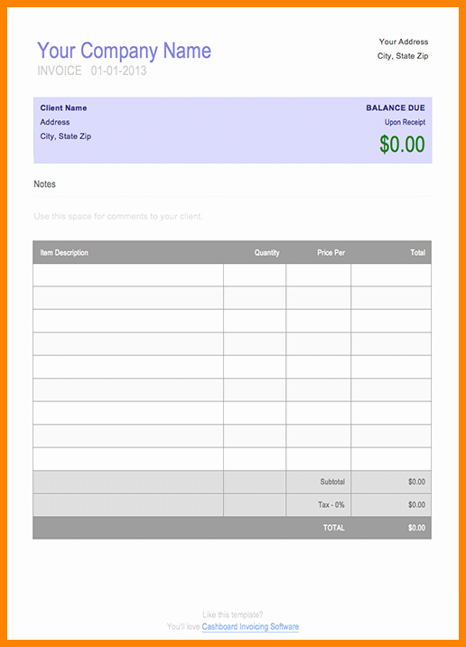 Blank Invoice Template Word Unique 6 Blank Bill format In Word