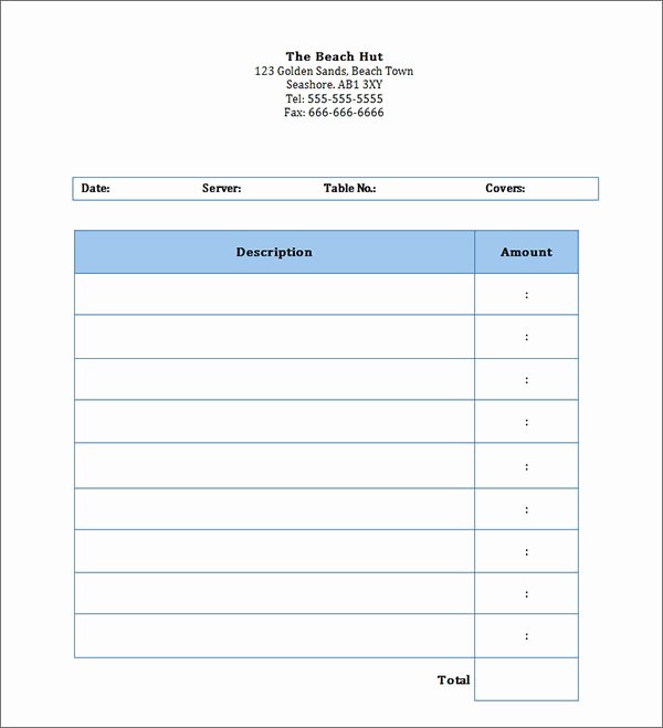 Blank Invoice Template Word Unique Free Blank Invoice Template for Excel Excel Template