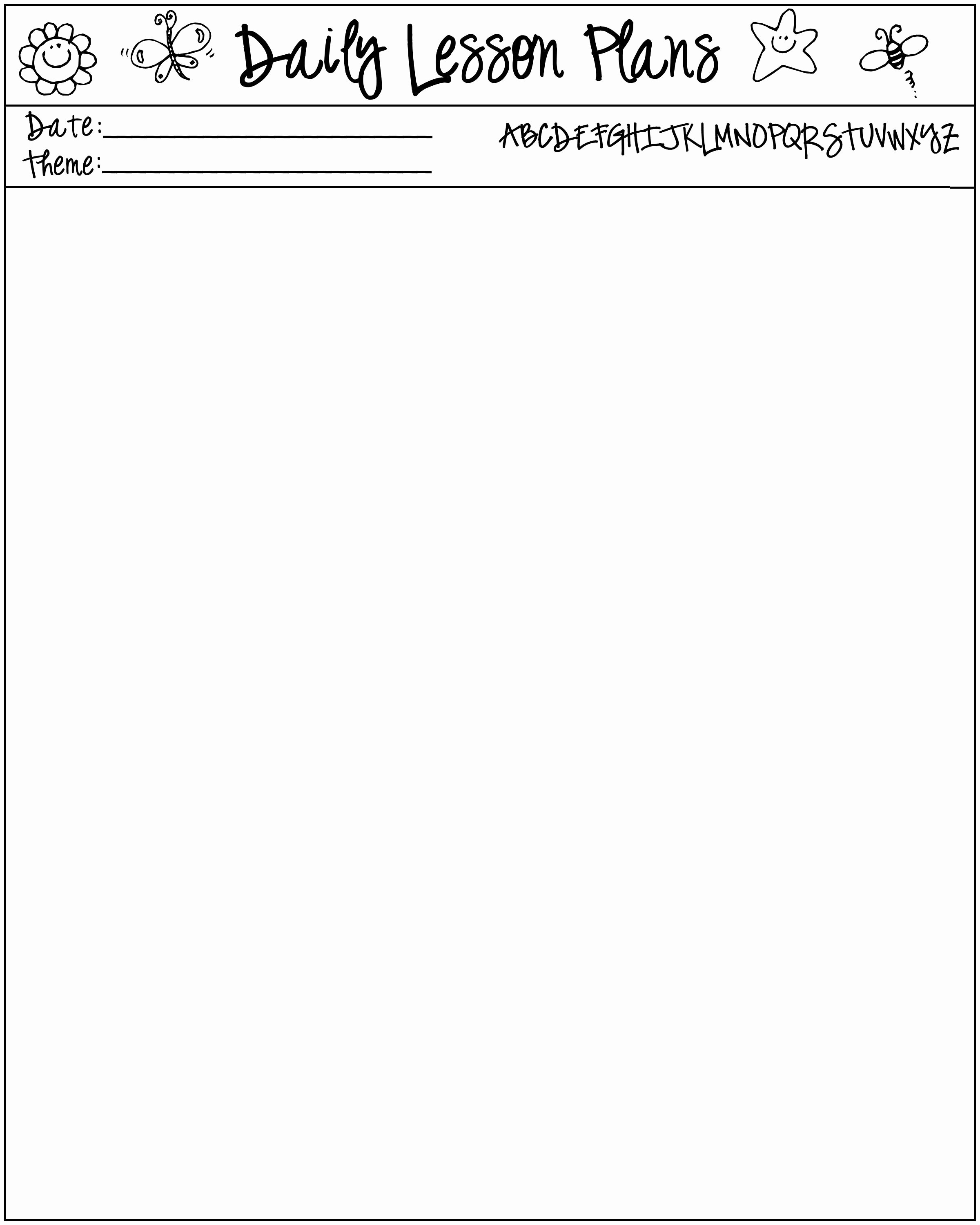 Blank Preschool Lesson Plan Template Awesome Blank Lesson Plan Template