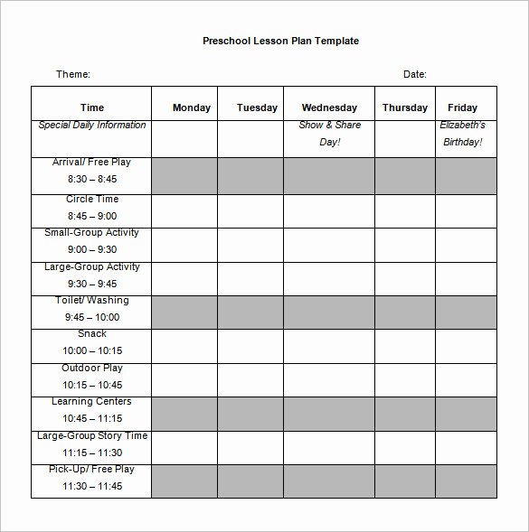 Blank Preschool Lesson Plan Template Best Of Lesson Plan Template – 43 Free Word Excel Pdf format