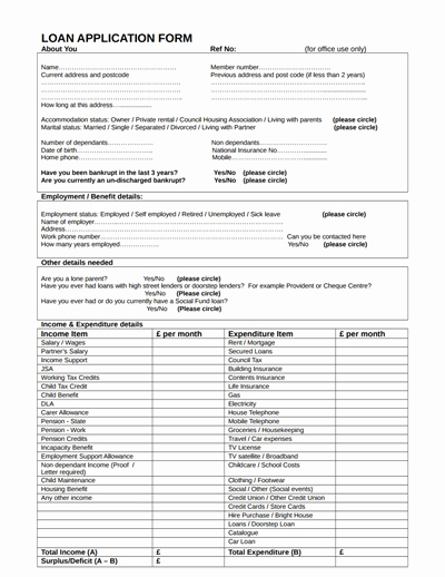 Blank Scholarship Application Template Best Of Loan Application form Free Download Create Edit Fill