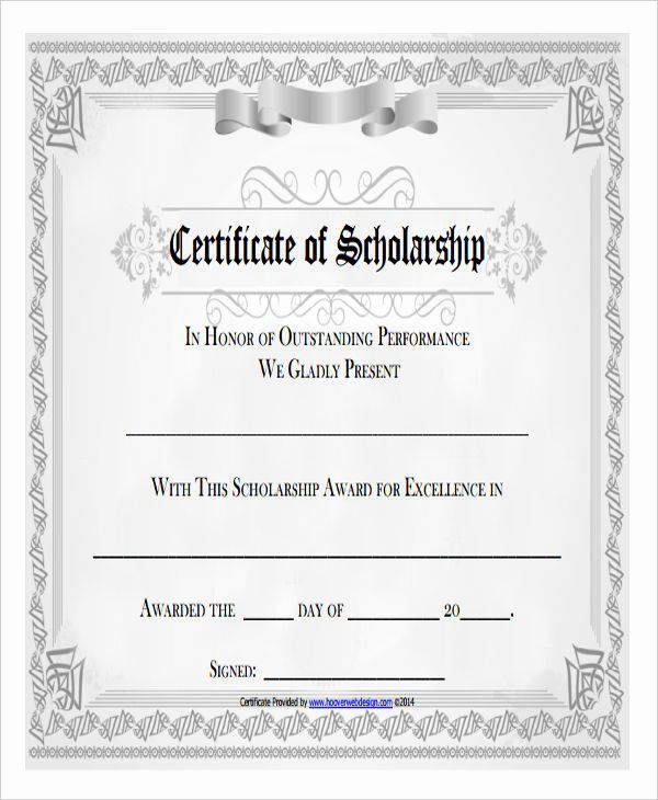 Blank Scholarship Application Template Luxury 23 Blank Award Certificate