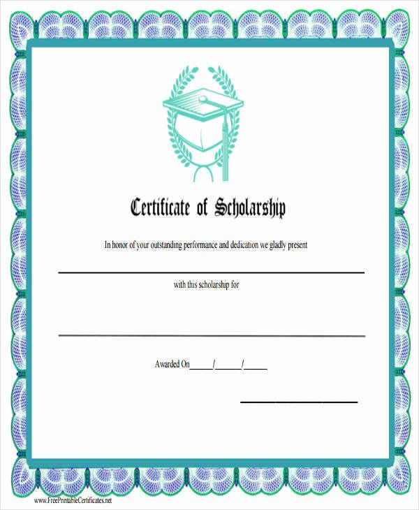 Blank Scholarship Application Template New 23 Blank Award Certificate