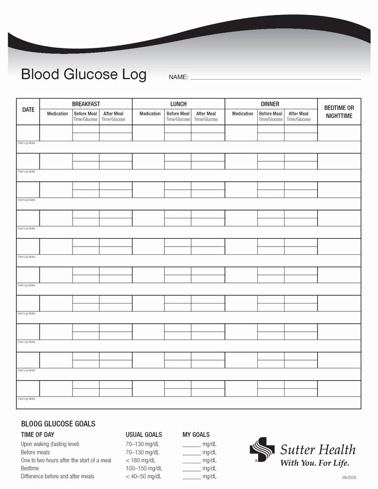 Blood Sugar Log Book Template Fresh Printable Blood Sugar Log