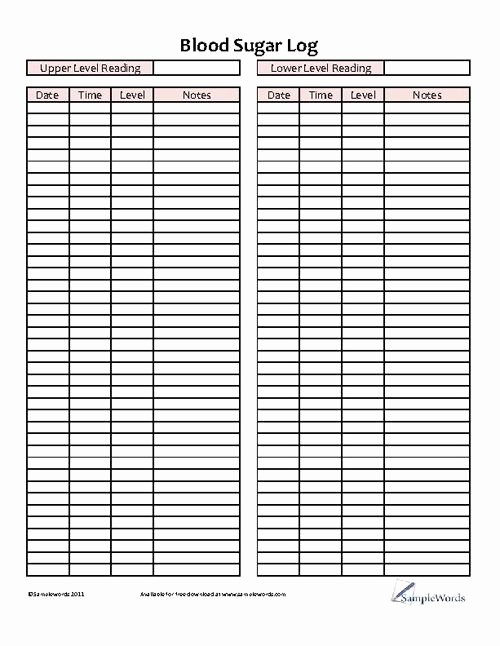 Blood Sugar Log Book Template Lovely Blood Glucose Log Template Search Results