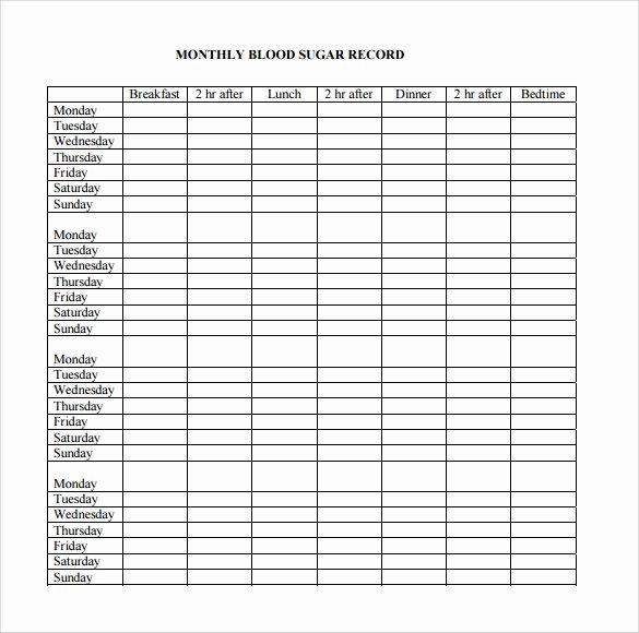 Blood Sugar Log Book Template New Sample Blood Glucose Chart 7 Documents In Pdf