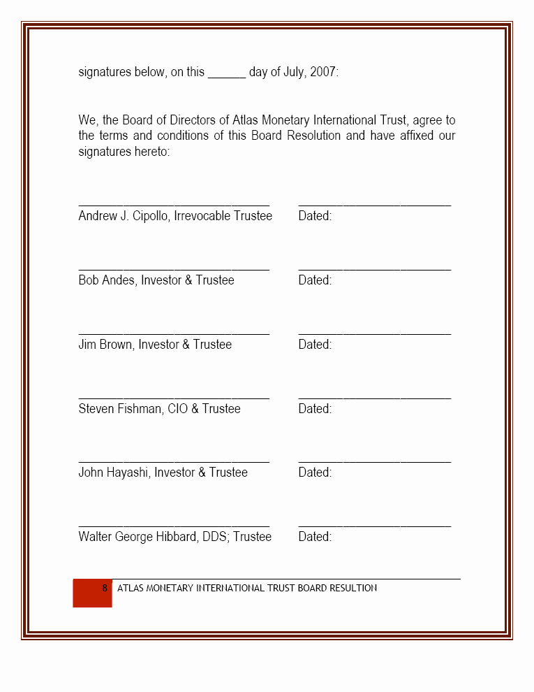 Board Of Directors Resolution Template New