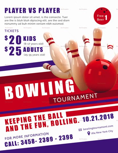 Bowling Flyer Template Free Lovely 24 Bowling Flyer Templates Vector Eps Psd
