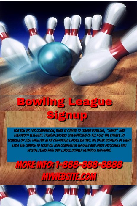 Bowling Flyer Template Free New Bowling League Signup Template