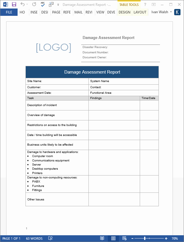 Business Continuity Plan Template Beautiful Business Continuity Plan Template Ms Word Excel