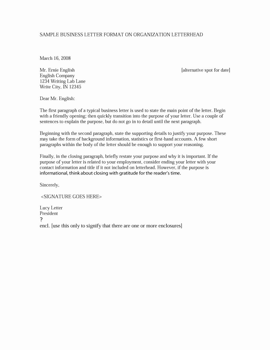 Business Letter format Template Luxury 35 formal Business Letter format Templates &amp; Examples
