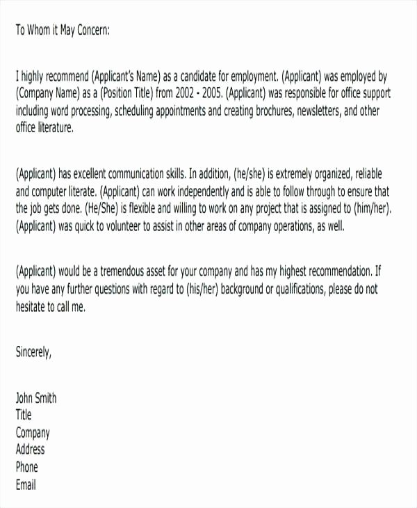 Business Letter Of Recommendation Template Lovely Business Re Mendation Template – Business Re Mendation