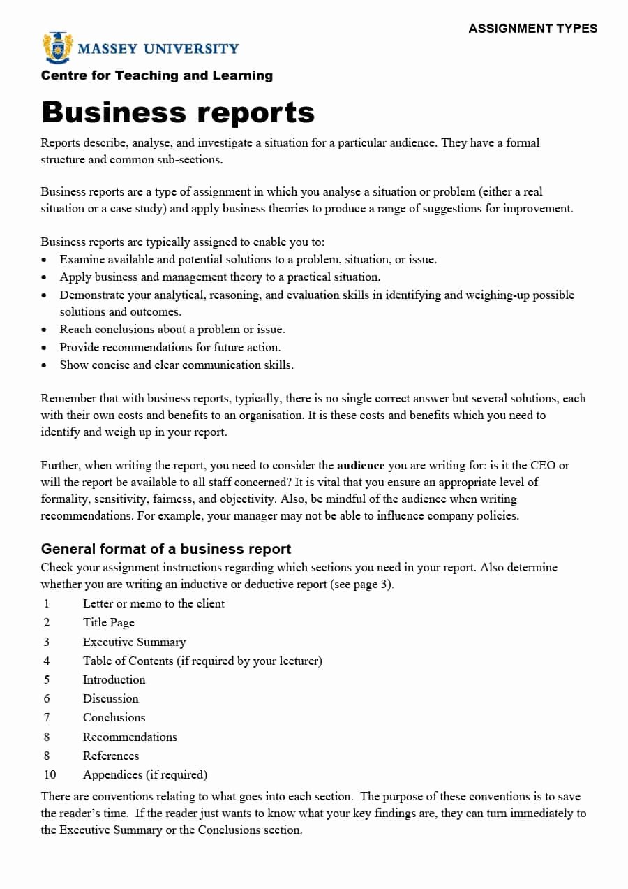 Business Report format Template Best Of 30 Business Report Templates &amp; format Examples Template Lab