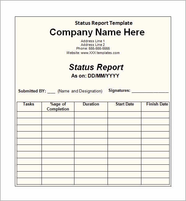 Business Report Template Word Awesome Sample Status Report 13 Documents In Word Pdf Ppt