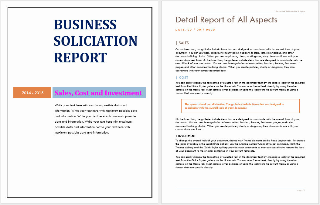 Business Report Template Word Lovely 12 Free Annual Business Report Templates In Ms Word Templates