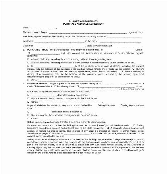 Business Sale Agreement Template Best Of Business Sale Agreement Template
