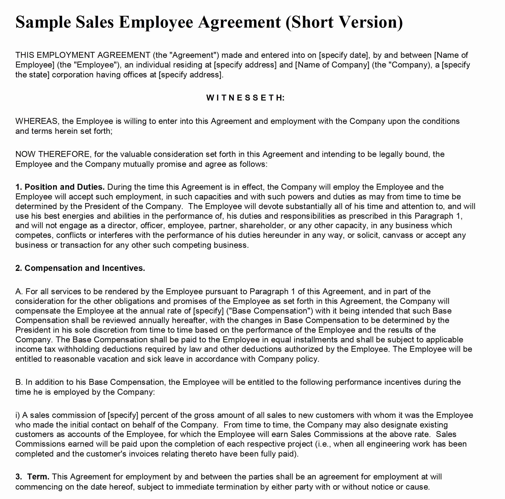 Business Sale Agreement Template Word Elegant Sales Contract Template
