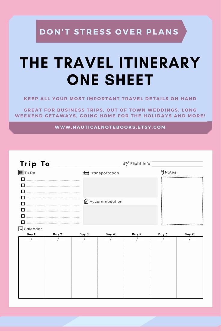 Business Travel Itinerary Template New Travel Itinerary Template