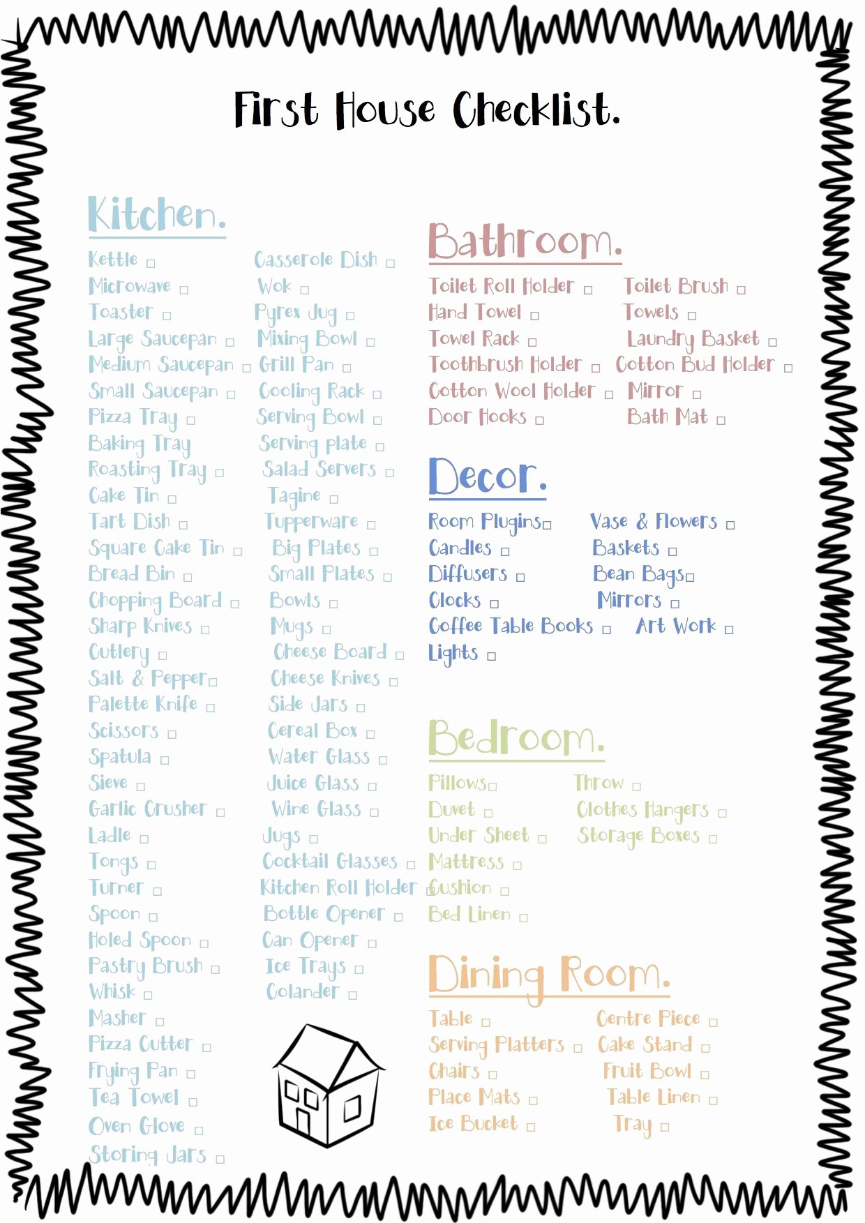 Buying A House Checklist Template Elegant Free Printable Check List for the Essentials to for A