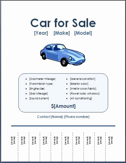 Car for Sale Flyer Template Lovely Sample Car for Sale Poster Flyer Template
