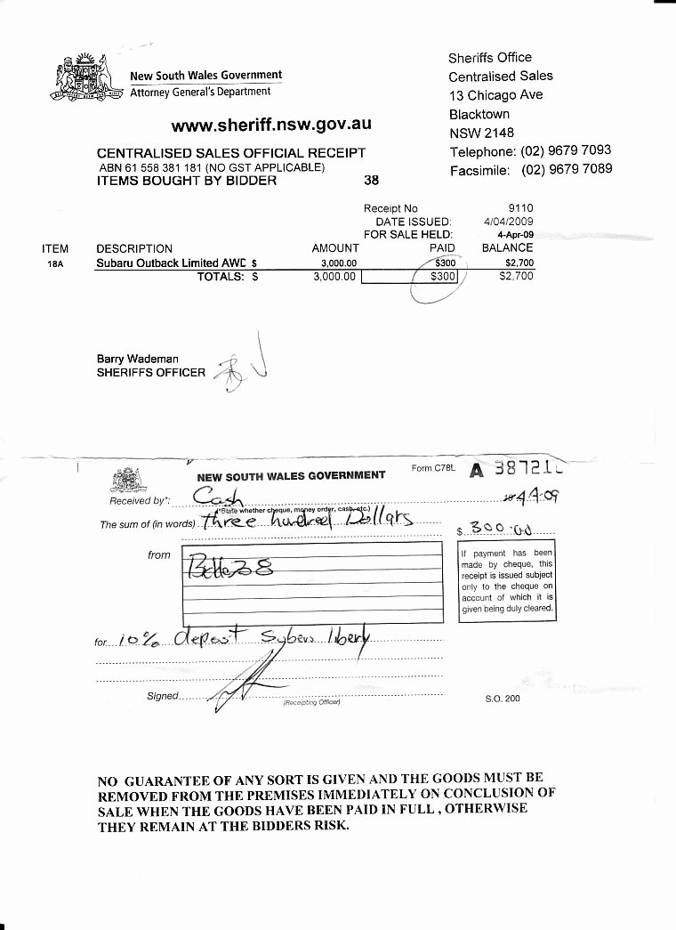 Car Sale Receipt Template Unique Car Sale Receipt Template Qld