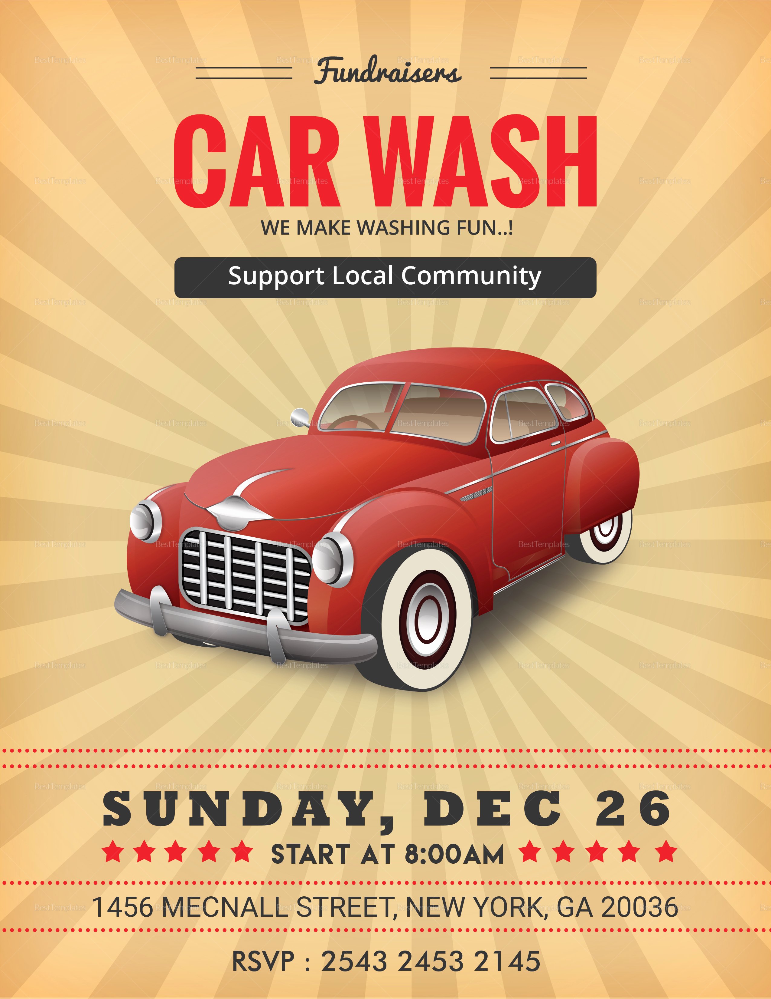 Car Wash Fundraiser Flyer Template Awesome Fundraiser Car Wash Flyer Design Template In Word Psd