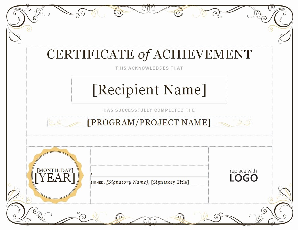 Certificate Of Accomplishment Template Fresh Certificate Achievement Quotes Quotesgram