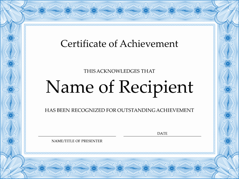 Certificate Of Accomplishment Template Inspirational Certificates Fice