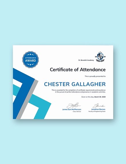 Certificate Of attendance Template Free Awesome 22 attendance Certificate Examples &amp; Templates