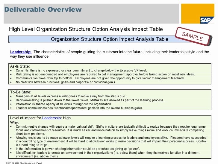 Change Impact Analysis Template Awesome Bbp Change Impact Analysis Sample 2009 V07
