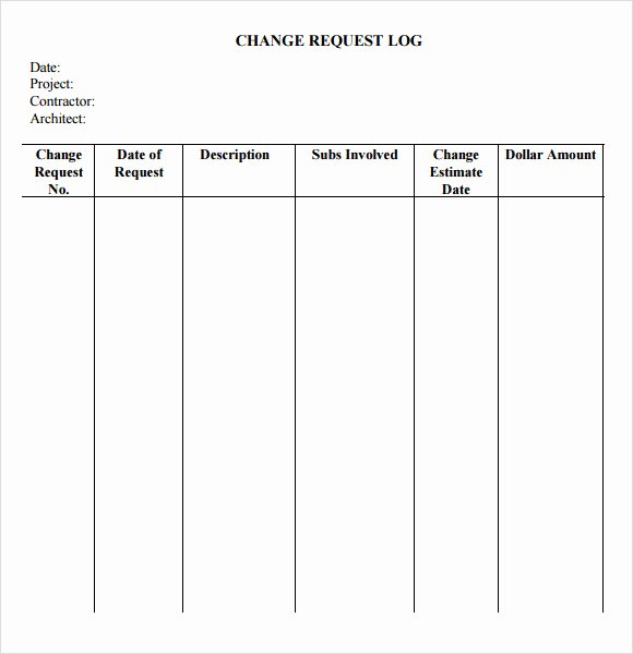 Change order Request Template Unique Sample Change Request 7 Documents In Pdf Word