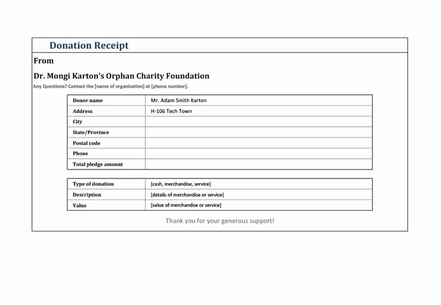 Charitable Donation Letter Template Lovely 40 Donation Receipt Templates &amp; Letters [goodwill Non Profit]