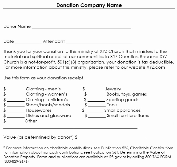 Charitable Donation Receipt Template Awesome Donation Receipt Template 12 Free Samples In Word and Excel