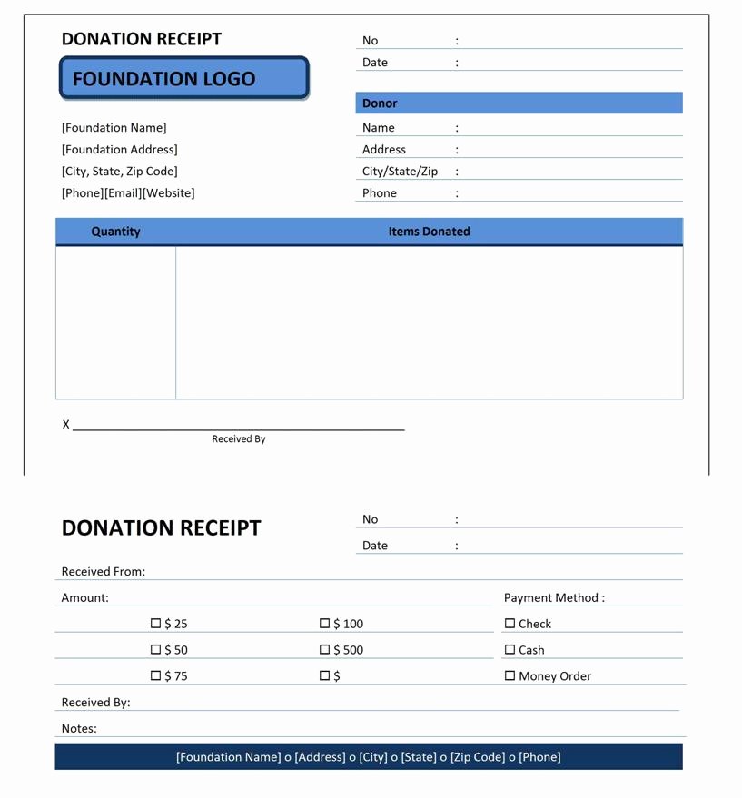 Charitable Donation Receipt Template Beautiful Donation Receipt