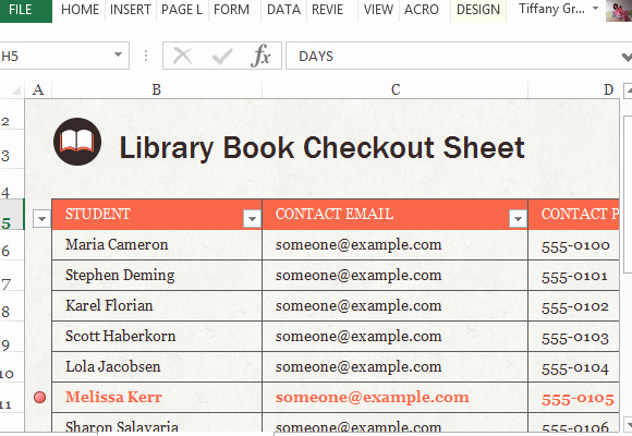 Check Out Sheet Template Awesome Library Book Check Out Sheet for Excel