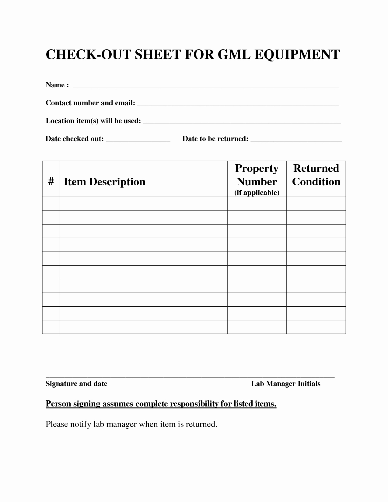 Check Out Sheet Template New Best S Of Check Out form Template Jail Equipment