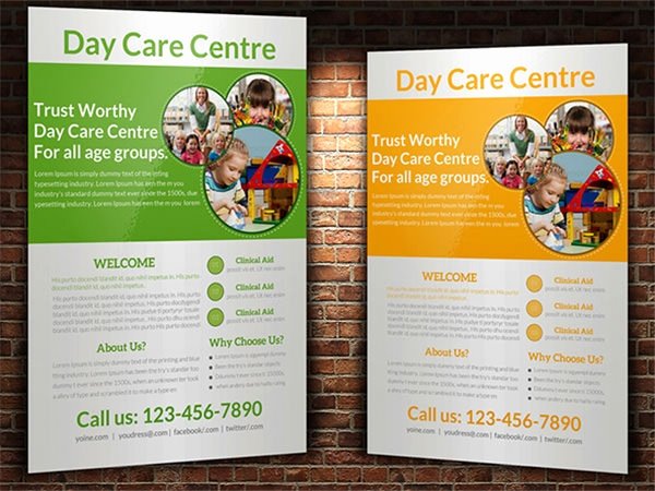 Child Care Flyer Template Awesome Frre 17 Day Care Flyers In Word Psd Ai Eps Vector
