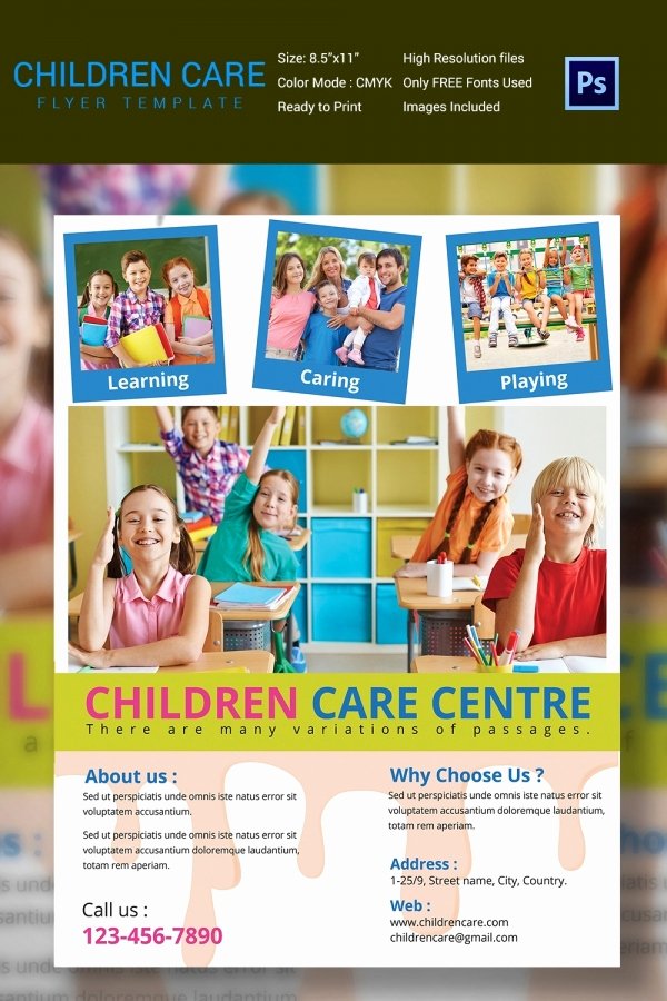 Child Care Flyer Template Luxury Daycare Flyer Template 27 Free Psd Ai Vector Eps