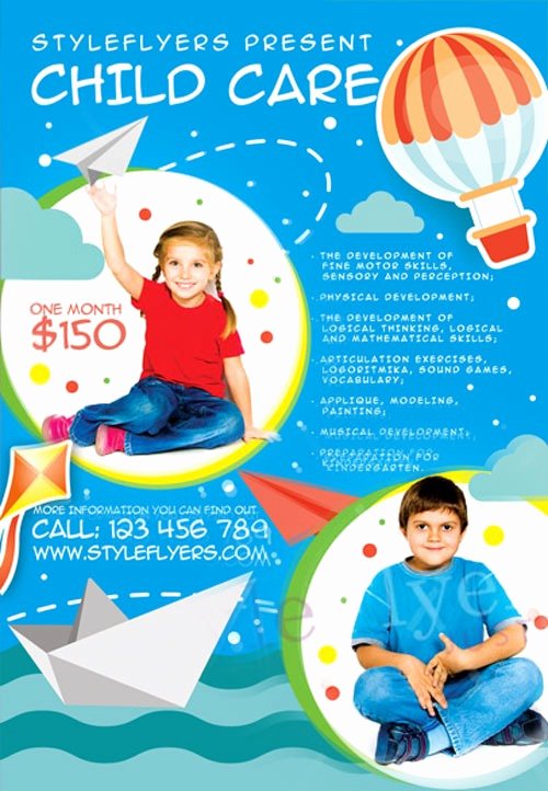 Child Care Flyer Templates Beautiful Child Care Free Flyer Template Download for Shop