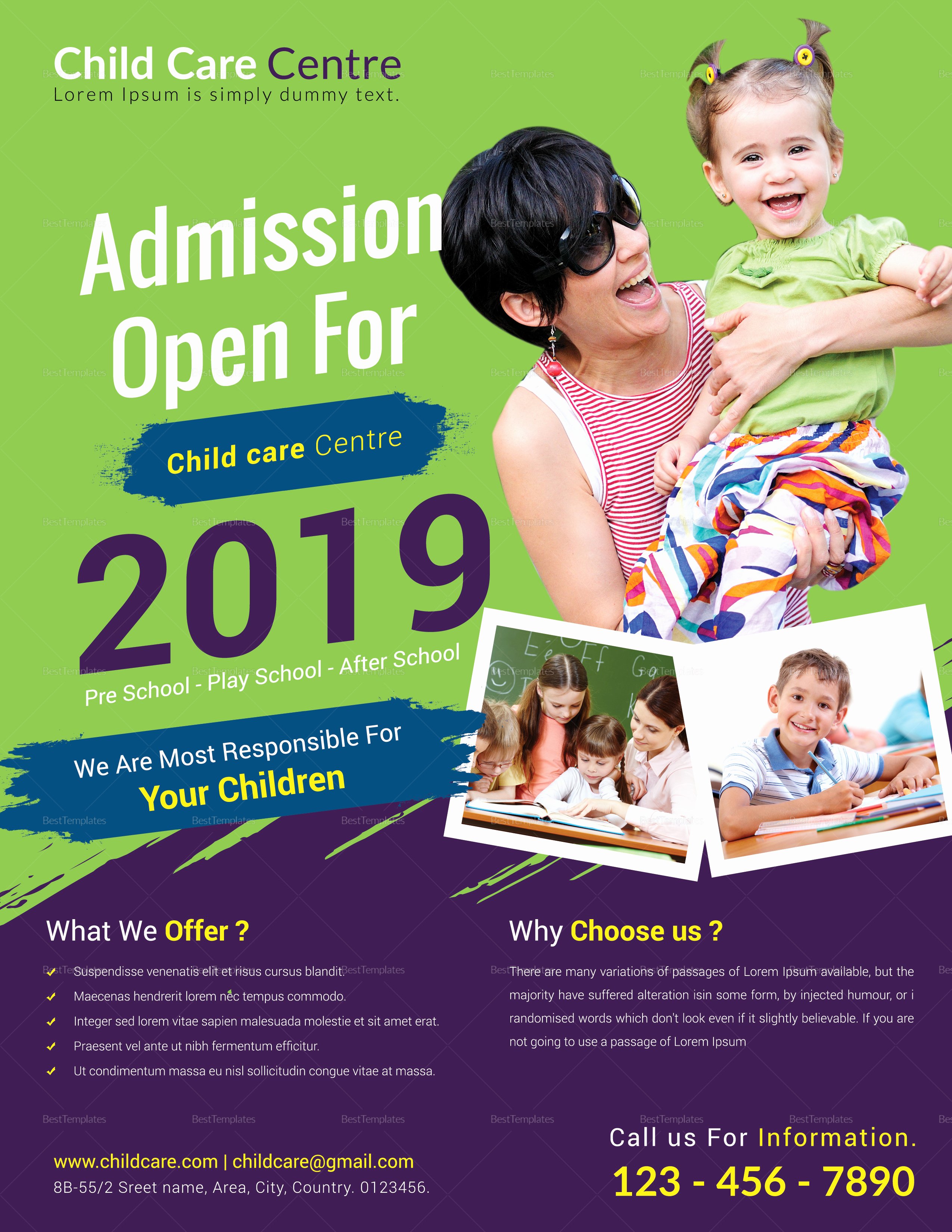 Child Care Flyers Templates Best Of Special Child Care Centre Flyer Design Template In Psd