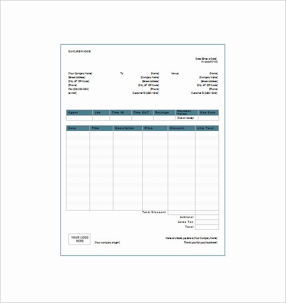 Child Care Invoice Template Awesome 20 Daycare Receipt Templates Doc Pdf