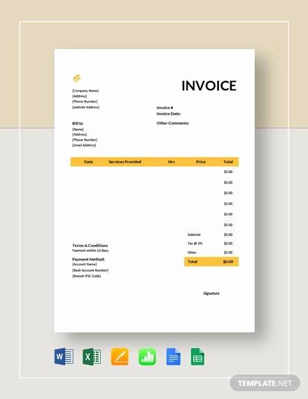 Child Care Invoice Template Fresh 7 Daycare Invoice Templates Examples In Word Pdf