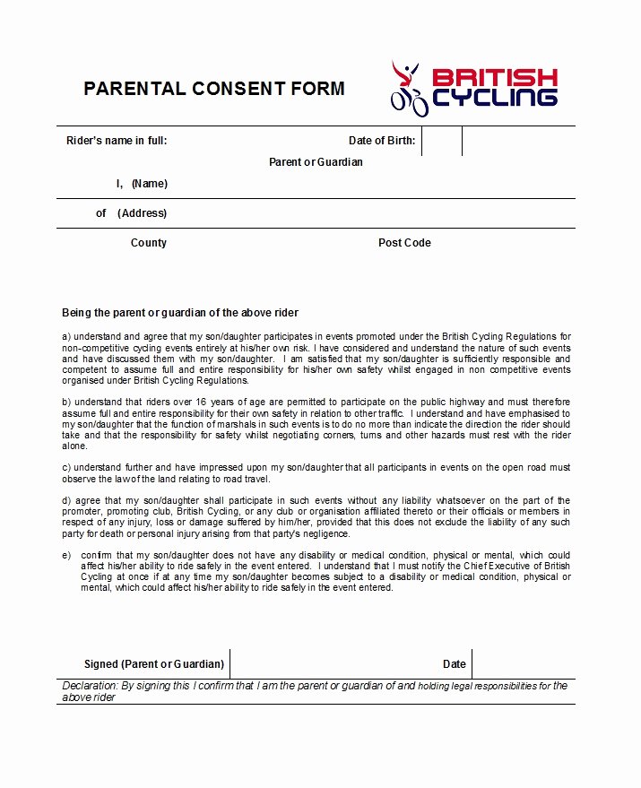 Child Travel Consent form Template Best Of 50 Printable Parental Consent form &amp; Templates Template Lab