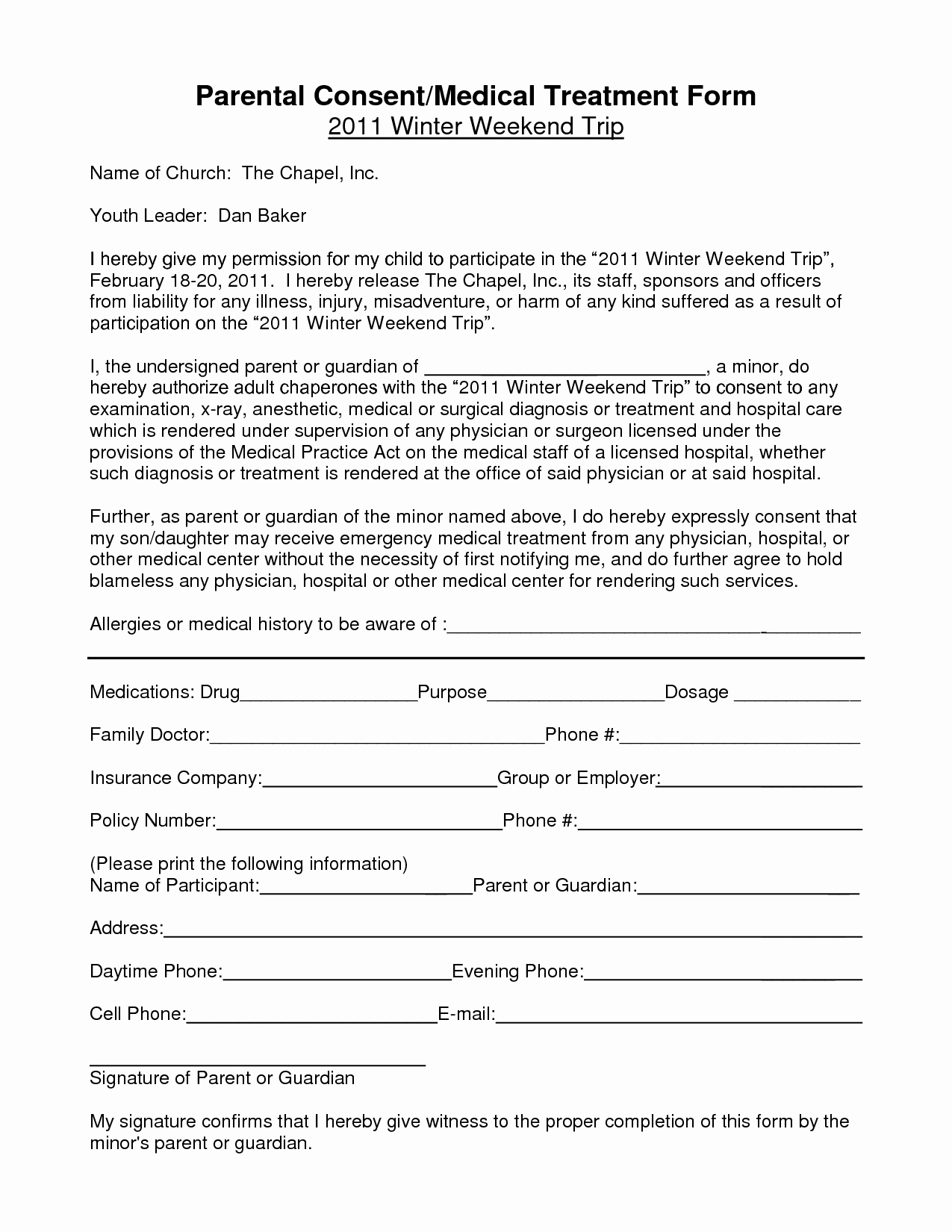 Child Travel Consent form Template Fresh Notarized Medical Consent form for Minor